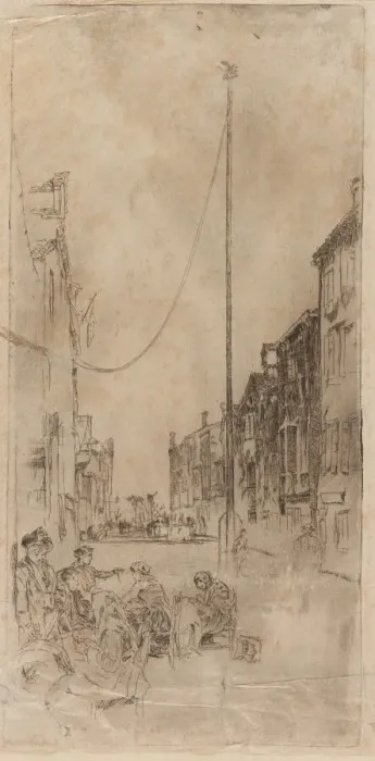 Framed Print : The Venetian Mast, 1879-1880. Creator: James Abbott McNeill Whistler Framed Print : The Venetian Mast, 1879-1880. Creator: James Abbott McNeill Whistler