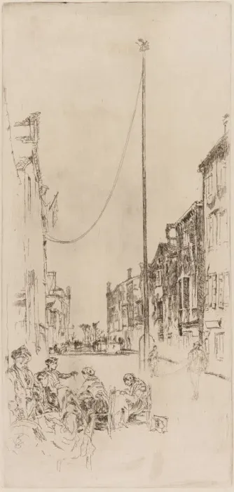 Framed Print : The Venetian Mast, 1879-1880. Creator: James Abbott McNeill Whistler Framed Print : The Venetian Mast, 1879-1880. Creator: James Abbott McNeill Whistler