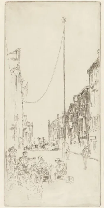 Framed Print : The Venetian Mast, 1879-1880. Creator: James Abbott McNeill Whistler Framed Print : The Venetian Mast, 1879-1880. Creator: James Abbott McNeill Whistler