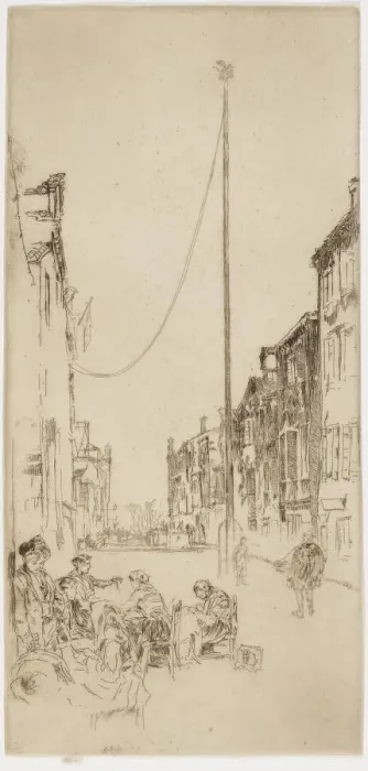 Framed Print : The Venetian Mast, 1879-1880. Creator: James Abbott McNeill Whistler Framed Print : The Venetian Mast, 1879-1880. Creator: James Abbott McNeill Whistler