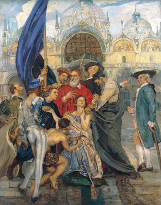 Framed Print : The Venetian Painters, 1937. Artist: Tito, Ettore (1859-1941) Framed Print : The Venetian Painters, 1937. Artist: Tito, Ettore (1859-1941)