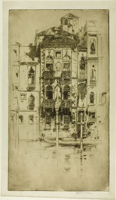 Framed Print : A Venetian Palace, 1898. Creator: David Young Cameron Framed Print : A Venetian Palace, 1898. Creator: David Young Cameron