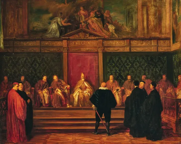 Framed Print : Venetian Senate, 1849. Creator: Robert-Fleury; Tony (1837-1911) Framed Print : Venetian Senate, 1849. Creator: Robert-Fleury; Tony (1837-1911)
