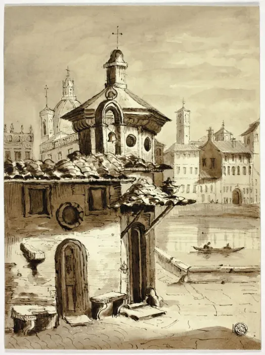 Framed Print : Venetian View, n. d. Creator: Elizabeth Murray Framed Print : Venetian View, n. d. Creator: Elizabeth Murray