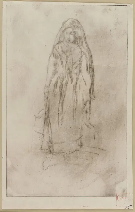 Framed Print : Venetian Water Carrier, 1879-1880. Creator: James Abbott McNeill Whistler Framed Print : Venetian Water Carrier, 1879-1880. Creator: James Abbott McNeill Whistler