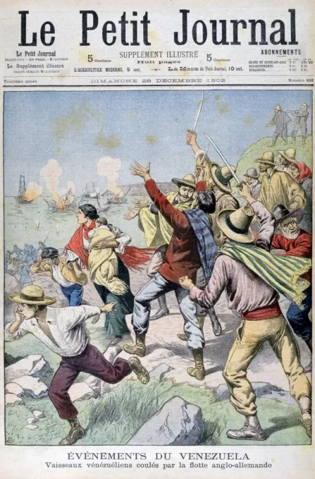 Framed Print : Venezuelan vessels sunk by the Anglo-German fleet, 1902 Framed Print : Venezuelan vessels sunk by the Anglo-German fleet, 1902