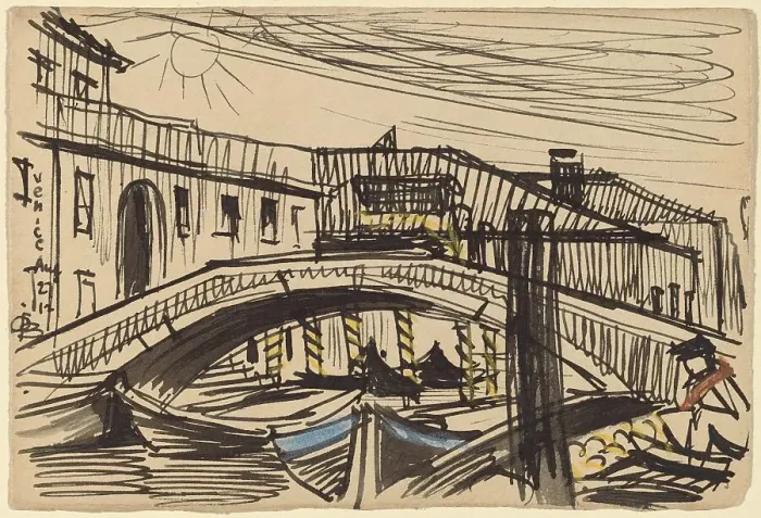 Framed Print : Venice, Boats, 1912. Creator: Oscar Bluemner Framed Print : Venice, Boats, 1912. Creator: Oscar Bluemner