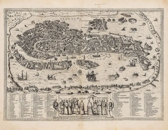 Framed Print : Venice. From Civitates orbis terrarum, 1572. Creator: Braun, Georg (1541-1622) Framed Print : Venice. From Civitates orbis terrarum, 1572. Creator: Braun, Georg (1541-1622)