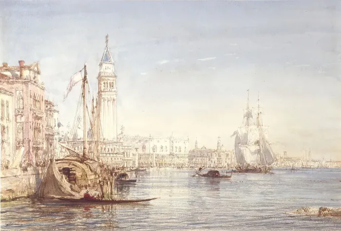Framed Print : Venice, Evening, 1863. Creator: Felix Francois Georges Philibert Ziem Framed Print : Venice, Evening, 1863. Creator: Felix Francois Georges Philibert Ziem