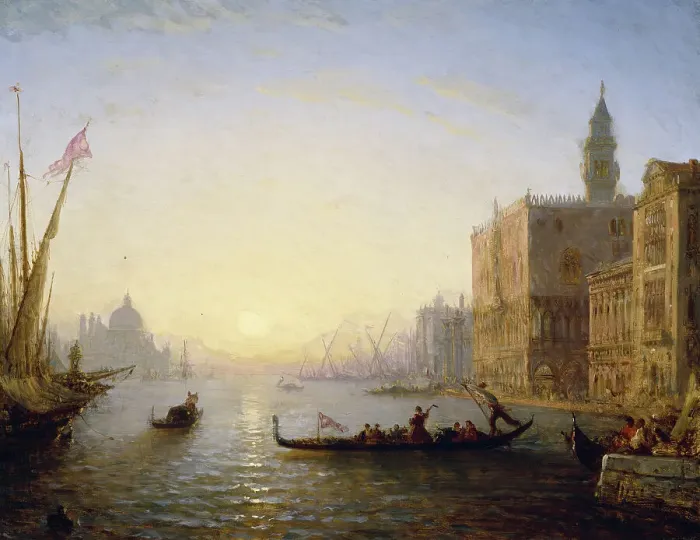 Framed Print : Venice, Evening, c1865. Creator: Felix Francois Georges Philibert Ziem Framed Print : Venice, Evening, c1865. Creator: Felix Francois Georges Philibert Ziem