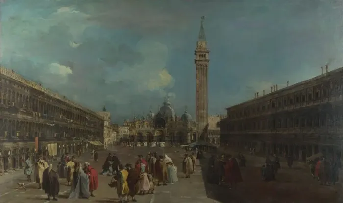Framed Print : Venice, Piazza San Marco, ca 1760. Artist: Guardi, Francesco (1712-1793) Framed Print : Venice, Piazza San Marco, ca 1760. Artist: Guardi, Francesco (1712-1793)