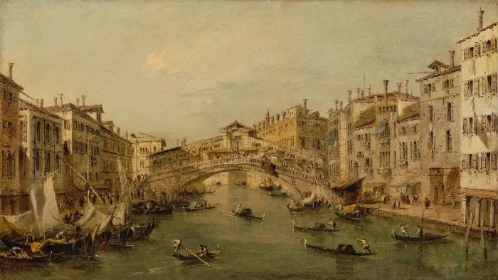 Framed Print : Venice: The Rialto. Creator: Workshop of Francesco Guardi (Italian, Venice 1712-1793 Venice) Framed Print : Venice: The Rialto. Creator: Workshop of Francesco Guardi (Italian, Venice 1712-1793 Venice)