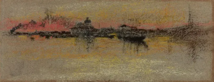 Framed Print : Venice: Sunrise on the Rialto, 1880. Creator: James Abbott McNeill Whistler