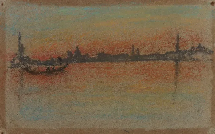 Framed Print : Venice: Sunset on Harbour, 1880. Creator: James Abbott McNeill Whistler Framed Print : Venice: Sunset on Harbour, 1880. Creator: James Abbott McNeill Whistler