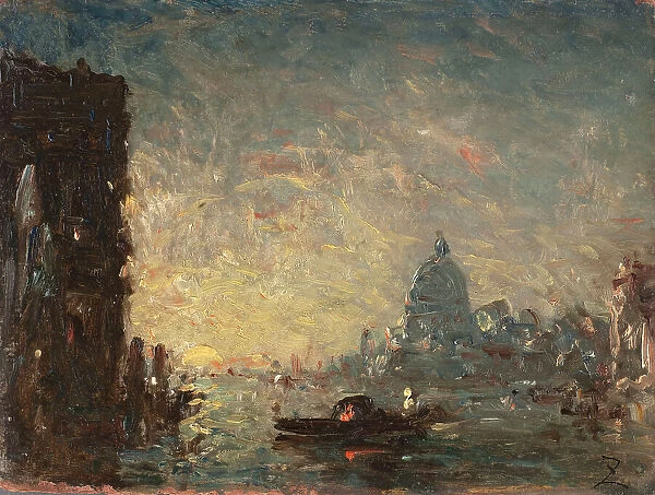 Venise au coucher du soleil, between 1870 and 1880. Creator: Felix Francois Georges Philibert Ziem