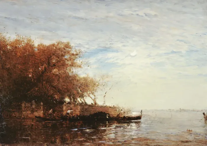 Framed Print : Venise, le Jardin français au clair de lune, between 1880 and 1890. Creator: Felix Francois Georges Philibert Ziem Framed Print : Venise, le Jardin français au clair de lune, between 1880 and 1890. Creator: Felix Francois Georges Philibert Ziem