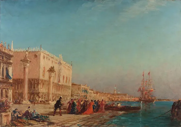 Framed Print : Venise, le Palais des Doges, between 1865 and 1870. Creator: Felix Francois Georges Philibert Ziem Framed Print : Venise, le Palais des Doges, between 1865 and 1870. Creator: Felix Francois Georges Philibert Ziem