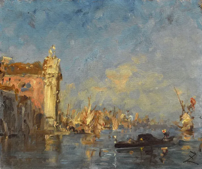 Framed Print : Venise, l'église des Gesuati, between 1870 and 1880. Creator: Felix Francois Georges Philibert Ziem Framed Print : Venise, l'église des Gesuati, between 1870 and 1880. Creator: Felix Francois Georges Philibert Ziem