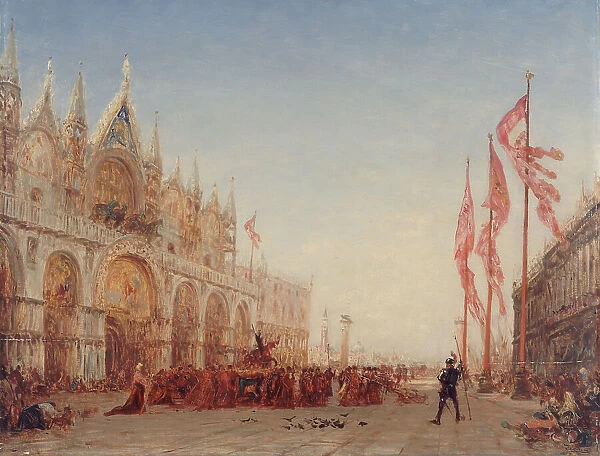 Venise, procession de la Saint-Georges, c.1870. Creator: Felix Francois Georges Philibert Ziem