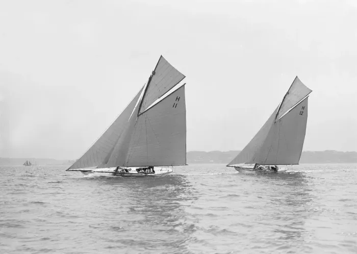 Framed Print : Ventana and The Truant racing upwind, 1913. Creator: Kirk & Sons of Cowes Framed Print : Ventana and The Truant racing upwind, 1913. Creator: Kirk & Sons of Cowes