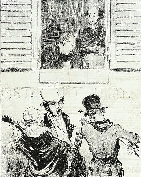 Ventre affamé n'a pas d'oreilles, 1840. Creator: Honore Daumier