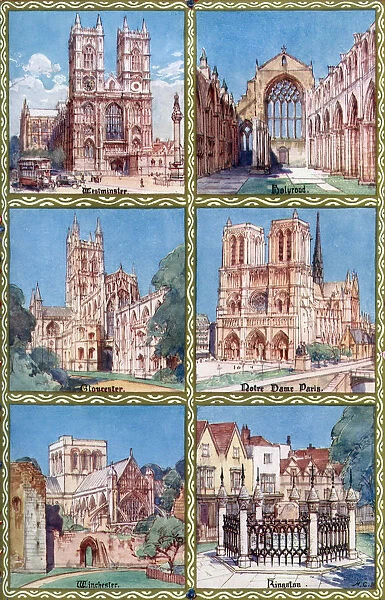 Venues of coronations at various periods before and since Edward the Confessor, 1937. Artist: Henry Charles Brewer