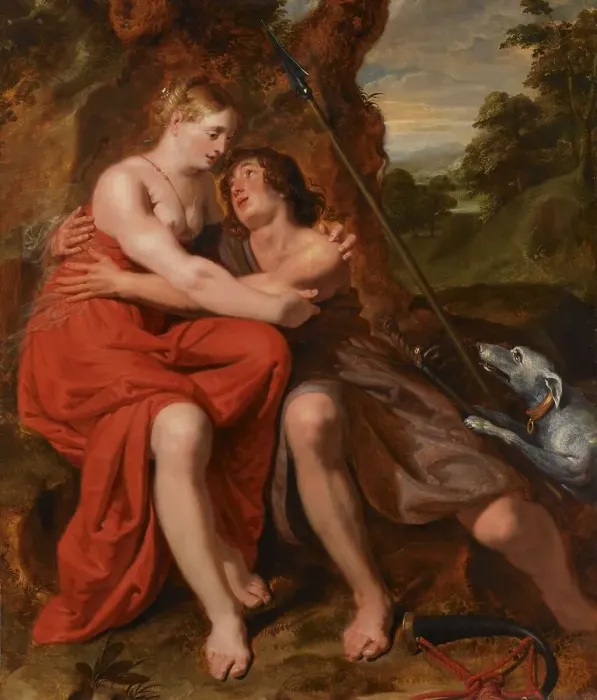 Framed Print : Venus and Adonis, 1629. Creator: Joost de Pape Framed Print : Venus and Adonis, 1629. Creator: Joost de Pape