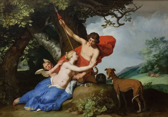 Framed Print : Venus and Adonis, 1632. Artist: Bloemaert, Abraham (1566-1651) Framed Print : Venus and Adonis, 1632. Artist: Bloemaert, Abraham (1566-1651)