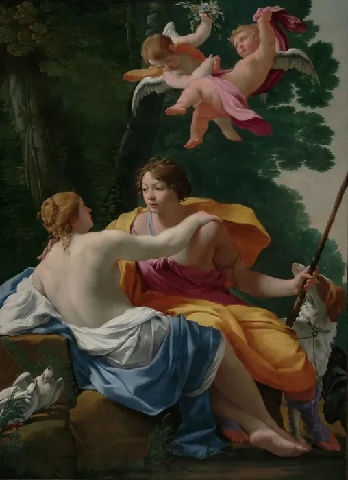 Framed Print : Venus and Adonis, about 1642. Creator: Simon Vouet Framed Print : Venus and Adonis, about 1642. Creator: Simon Vouet