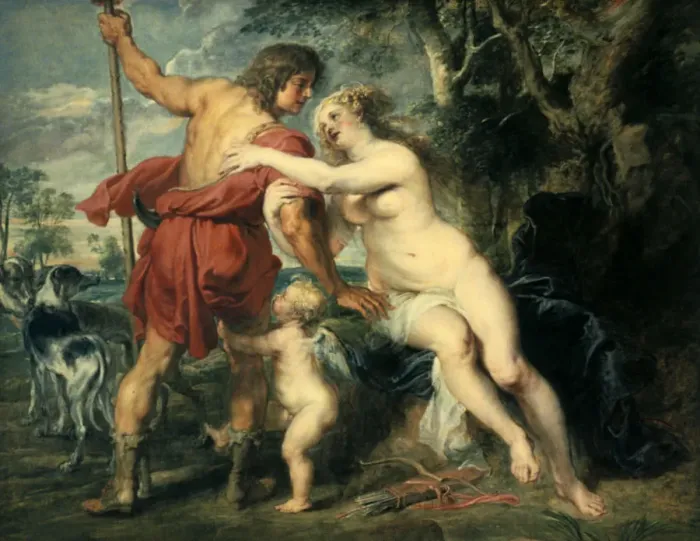 Framed Print : Venus and Adonis, c1630. Artist: Peter Paul Rubens Framed Print : Venus and Adonis, c1630. Artist: Peter Paul Rubens