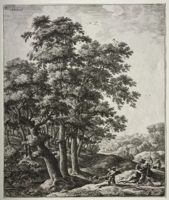 Framed Print : Venus and Adonis. Creator: Anthonie Waterloo (Dutch, 1609 / 10-1690) Framed Print : Venus and Adonis. Creator: Anthonie Waterloo (Dutch, 1609 / 10-1690)