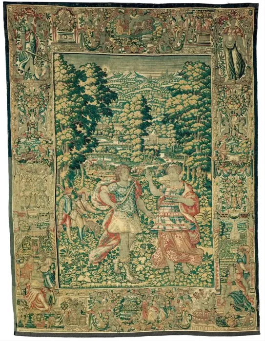 Framed Print : Venus and Adonis (?) with the Duck Hunt, Flanders, c. 1600 Framed Print : Venus and Adonis (?) with the Duck Hunt, Flanders, c. 1600