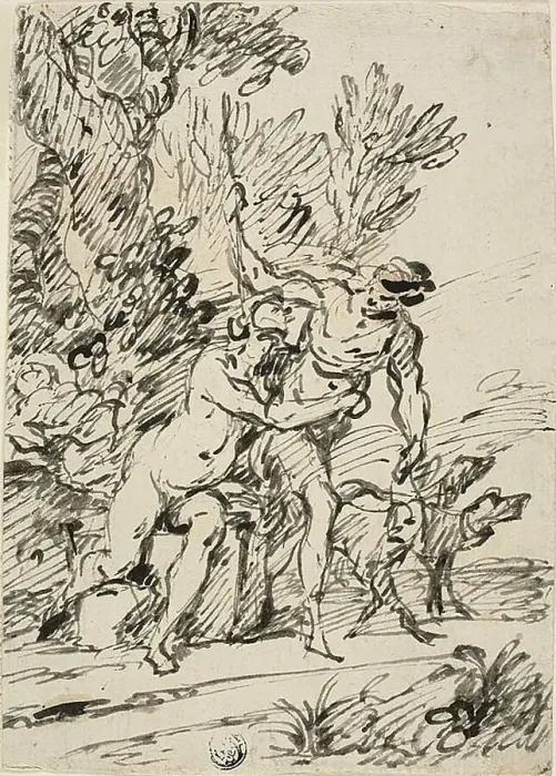 Framed Print : Venus and Adonis, n.d. Creator: Domenico Gargiulo Framed Print : Venus and Adonis, n.d. Creator: Domenico Gargiulo