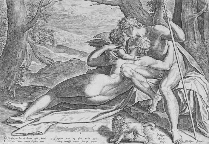 Framed Print : Venus and Adonis, from the series The Story of Adonis, ca. 1579. ca. 1579 Framed Print : Venus and Adonis, from the series The Story of Adonis, ca. 1579. ca. 1579