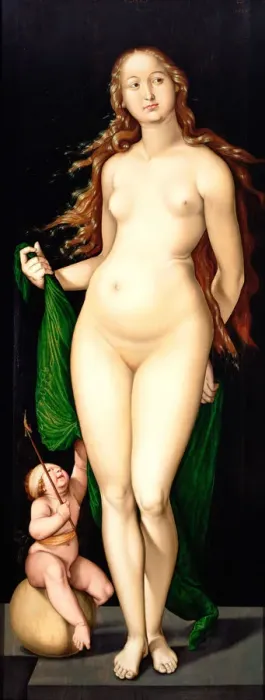 Framed Print : Venus and Amor. Artist: Baldung, Hans (1484-1545) Framed Print : Venus and Amor. Artist: Baldung, Hans (1484-1545)