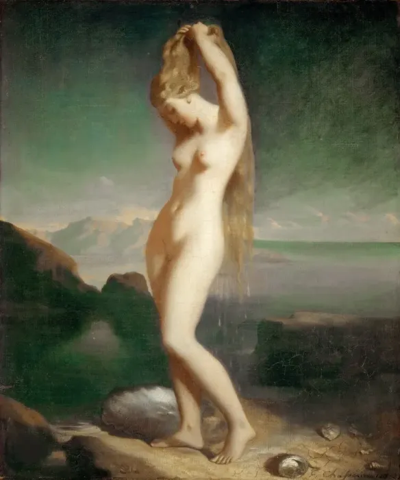 Framed Print : Venus Anadyomene, 1838. Creator: Chasseriau, Theodore (1819-1856) Framed Print : Venus Anadyomene, 1838. Creator: Chasseriau, Theodore (1819-1856)