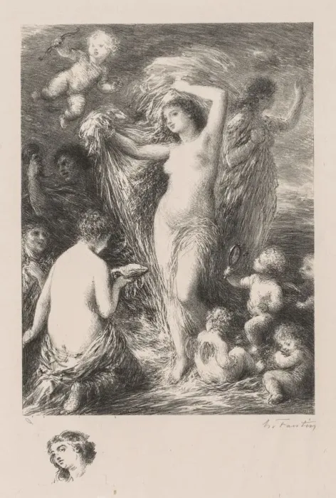 Framed Print : Venus Anadyomene, 1898. Creator: Henri Fantin-Latour (French, 1836-1904) Framed Print : Venus Anadyomene, 1898. Creator: Henri Fantin-Latour (French, 1836-1904)