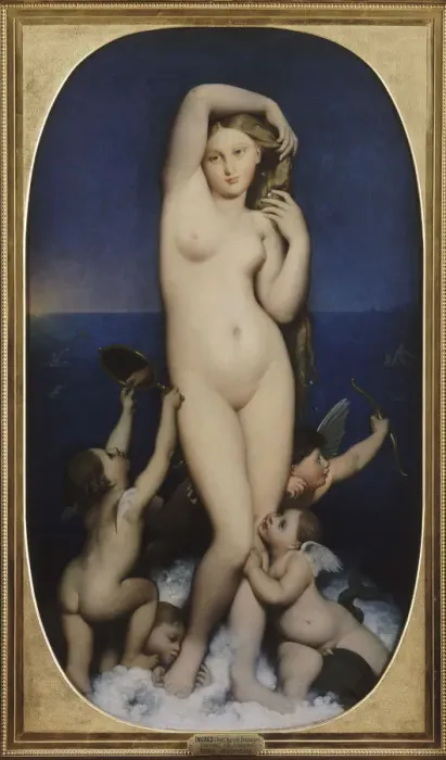 Framed Print : Venus Anadyomene. Artist: Ingres, Jean Auguste Dominique (1780-1867) Framed Print : Venus Anadyomene. Artist: Ingres, Jean Auguste Dominique (1780-1867)