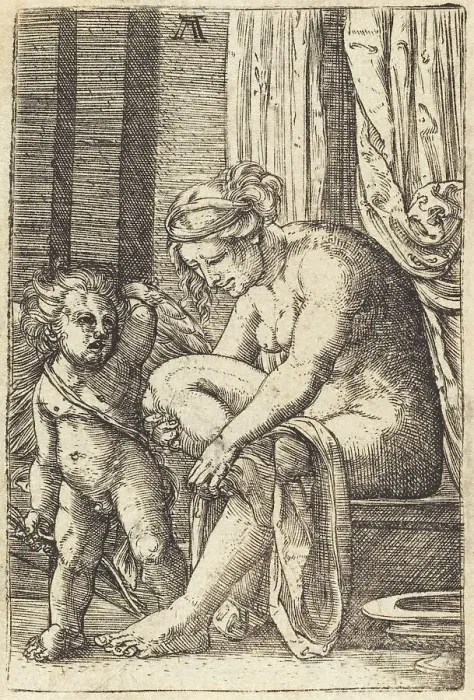 Framed Print : Venus after the Bath, c. 1525 / 1530. Creator: Albrecht Altdorfer Framed Print : Venus after the Bath, c. 1525 / 1530. Creator: Albrecht Altdorfer