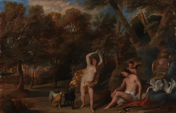 Framed Print : Venus Bewailing the Slain Adonis, 1650-1659. Creator: Frans Wouters Framed Print : Venus Bewailing the Slain Adonis, 1650-1659. Creator: Frans Wouters