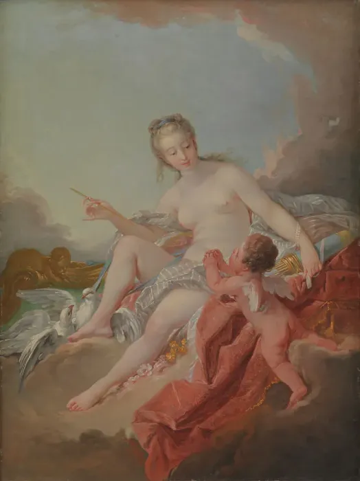 Framed Print : Venus and Cupid, 1754. Creator: Anton Müller Framed Print : Venus and Cupid, 1754. Creator: Anton Müller