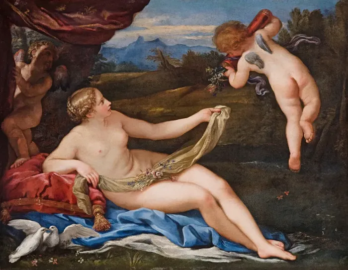 Framed Print : Venus and Cupid. Artist: Maratta, Carlo (1625-1713) Framed Print : Venus and Cupid. Artist: Maratta, Carlo (1625-1713)