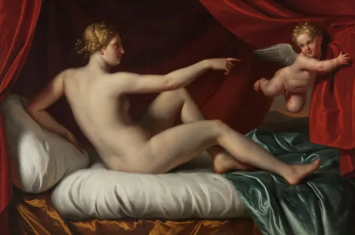 Framed Print : Venus and Cupid, c18th century. Creator: Unknown Framed Print : Venus and Cupid, c18th century. Creator: Unknown