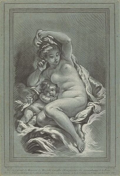 Venus and Cupid on a Dolphin, 1767. Creators: Louis Marin Bonnet