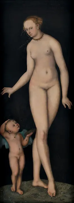 Framed Print : Venus with Cupid the Honey Thief, after 1537 Framed Print : Venus with Cupid the Honey Thief, after 1537