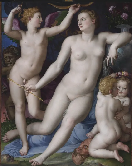 Framed Print : Venus, Cupid and Jealousy, c1550. Creator: Bronzino, Agnolo (1503-1572)