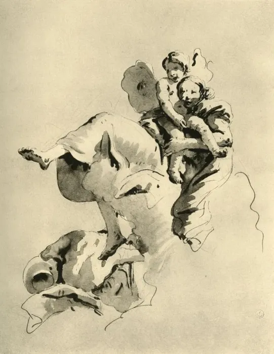 Framed Print : Venus and Cupid, mid 18th century, (1928). Artist: Giovanni Battista Tiepolo Framed Print : Venus and Cupid, mid 18th century, (1928). Artist: Giovanni Battista Tiepolo