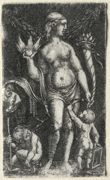 Framed Print : Venus between two cupids, 1520. Creator: Albrecht Altdorfer (German, c. 1480-1538) Framed Print : Venus between two cupids, 1520. Creator: Albrecht Altdorfer (German, c. 1480-1538)
