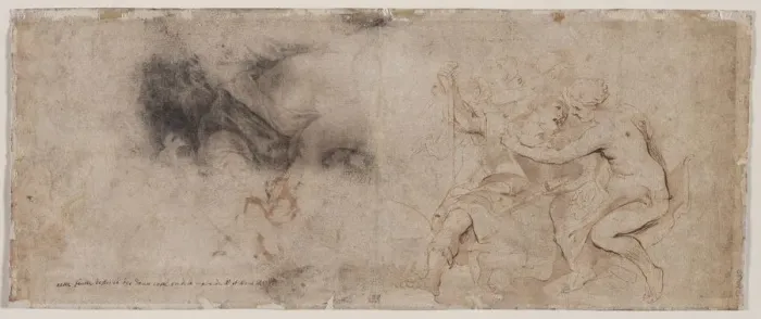 Framed Print : Venus Disarming Mars, Drapery Study, c. 1632 / 35. Creator: Peter Paul Rubens (Flemish, 1577-1640) Framed Print : Venus Disarming Mars, Drapery Study, c. 1632 / 35. Creator: Peter Paul Rubens (Flemish, 1577-1640)