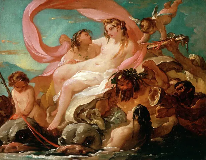Framed Print : Venus Emerging from the Sea, between c1754 and c1755. Creator: Joseph-Marie Vien the Elder Framed Print : Venus Emerging from the Sea, between c1754 and c1755. Creator: Joseph-Marie Vien the Elder